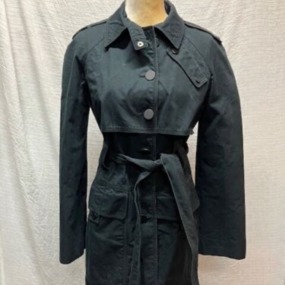Stella McCartney Black Trench Coat sz 42 M - Picture 1 of 7